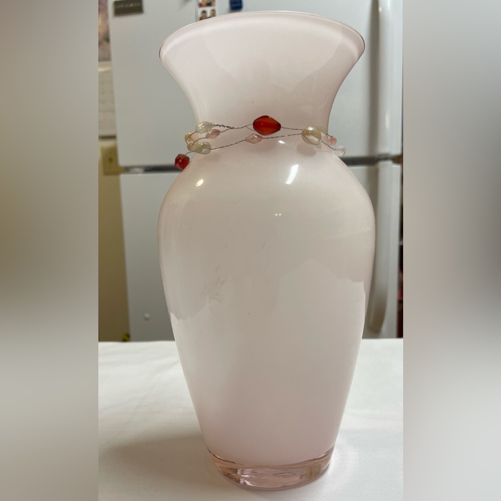 Elegant Pink Glass Vase